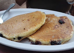 Fluffy blueberry pancakes